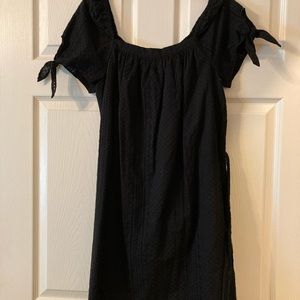 Black eyelet dress